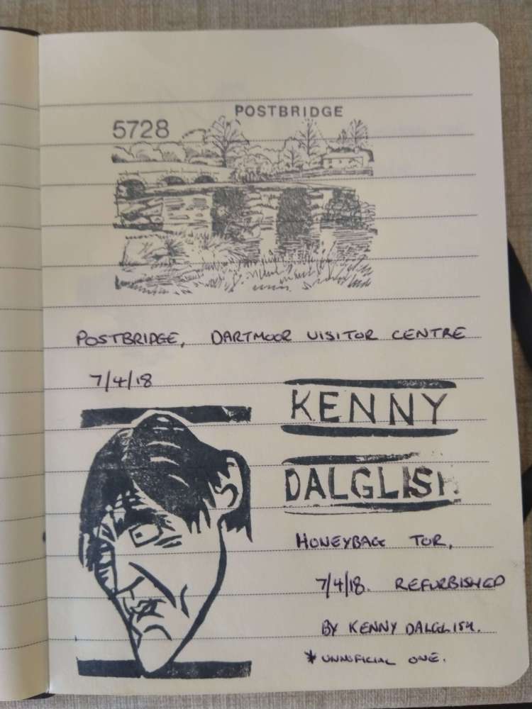 Stamps found during letterboxing on Dartmoor