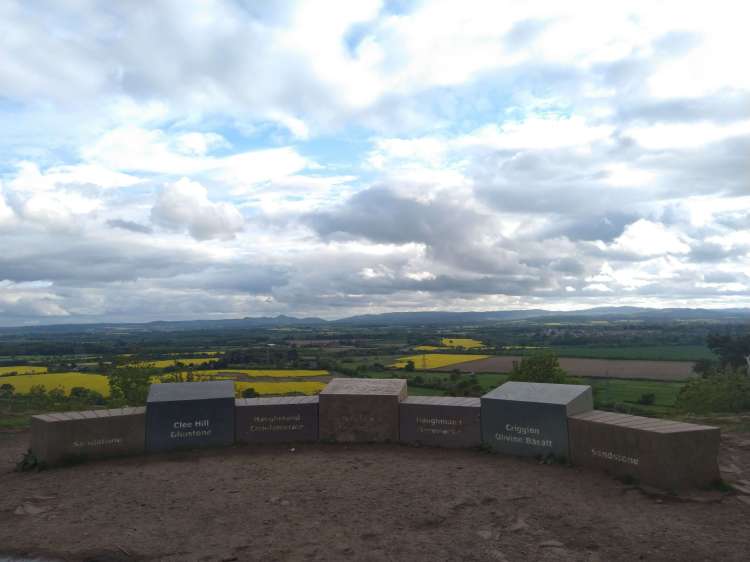 view from the topograph Haughmond hill.