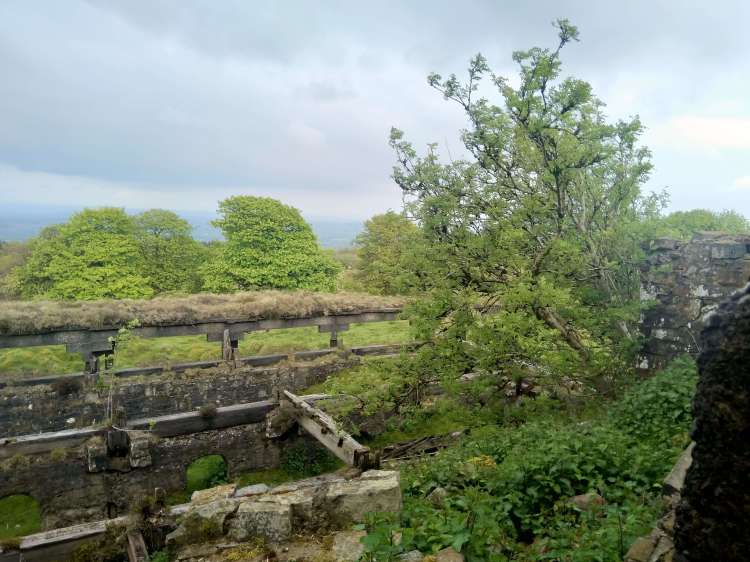 industrial ruins at brown clee hill