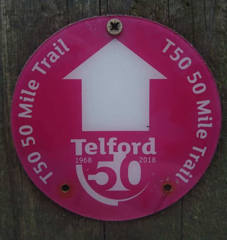 Telford 50 waymarker