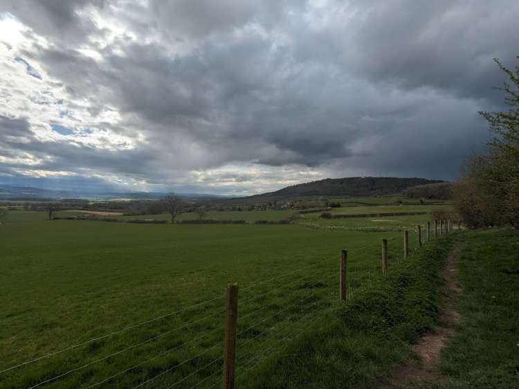 View of the wrekin from the telford 50 at little wenlock.